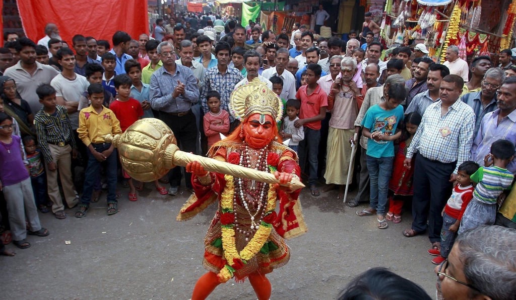 A festival in Allahabad, India, celebrates Hanuman. Photo: Reuters