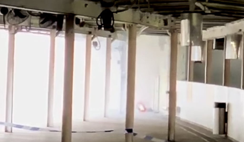 One of the devices caught fire and gave off smoke. Photo: Handout