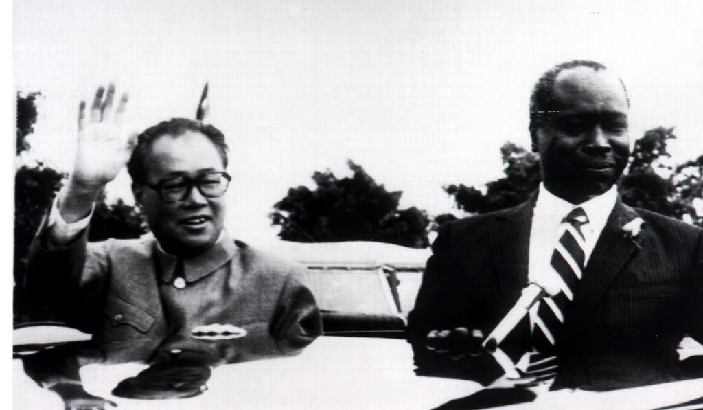 Then Chinese Premier Zhao Ziyang with Kenyan President Daniel arap Moi in Nairobi in, 1983. File photo: AP