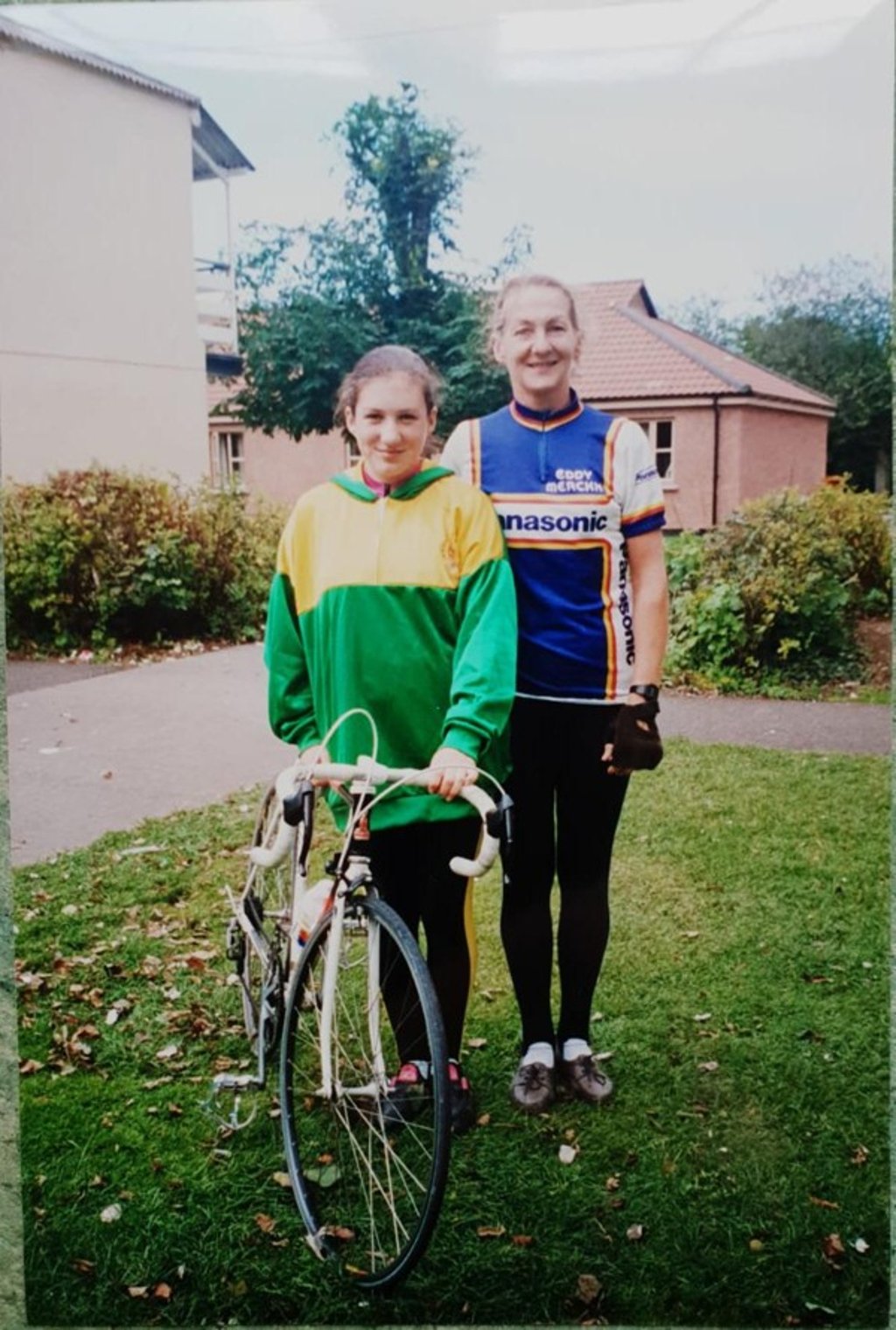 Caitriona Jennings at 14 with her mother after winning the All-Ireland cycling competition. Photo: Handout