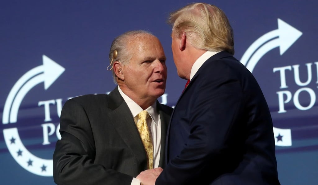 US President Donald Trump and Rush Limbaugh in 2019. Photo: Reuters