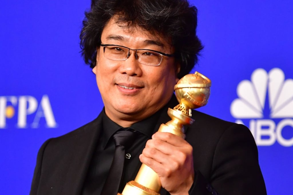 South Korea’s Bong Joon-ho accepted the Golden Globe last month for best foreign language film for his widely hailed Parasite. Photo: AFP