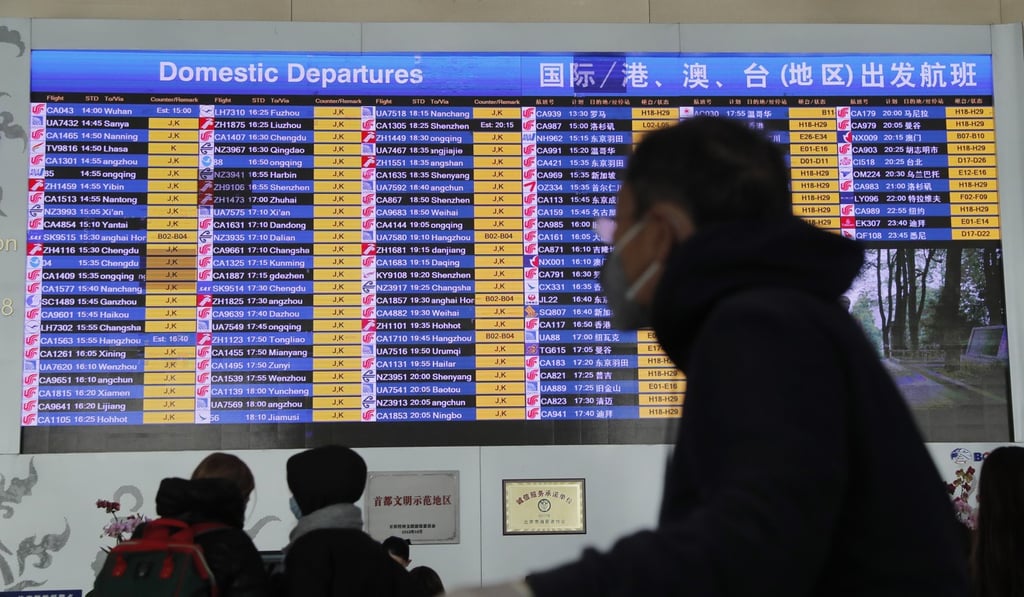 Thousands of mainland flights have been cancelled since the outbreak of the coronavirus that originated in Wuhan. Photo: EPA-EFE Thousands of mainland flights have been cancelled since the outbreak of the coronavirus that originated in Wuhan. Photo: EPA-EFE