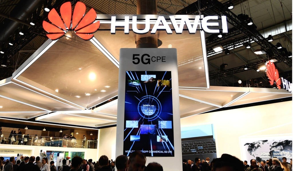 Chinese telecom and phone companies have been dominating trade shows in recent years. Huawei displays 5G technology at the 2018 Mobile World Congress in Barcelona, Spain. Photo: Xinhua/Guo Qiuda
