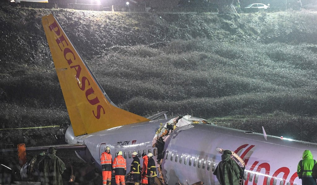 The split rear of the aircraft. Photo: AFP