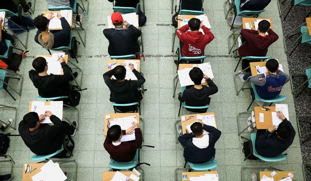 Students sit for the Hong Kong Diploma of Secondary Education (DSE) exams at Cheung Sha Wan Catholic Secondary School. Photo: Handout