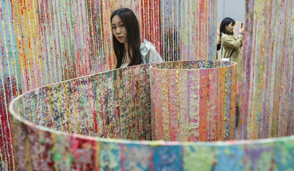 Mit Jai Inn's 'Planes (Electric)' at Art Basel Hong Kong in 2019. Photo: Dickson Lee