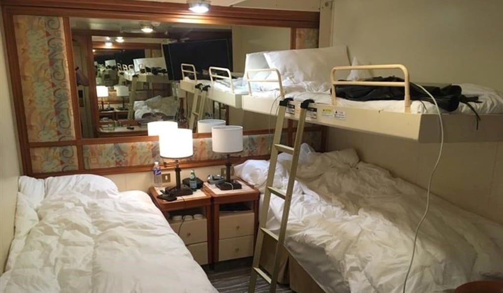 A cabin of the cruise ship Diamond Princess, where passengers are being quarantined in Yokohama, Japan. Photo: Sawyer Smith via Reuters