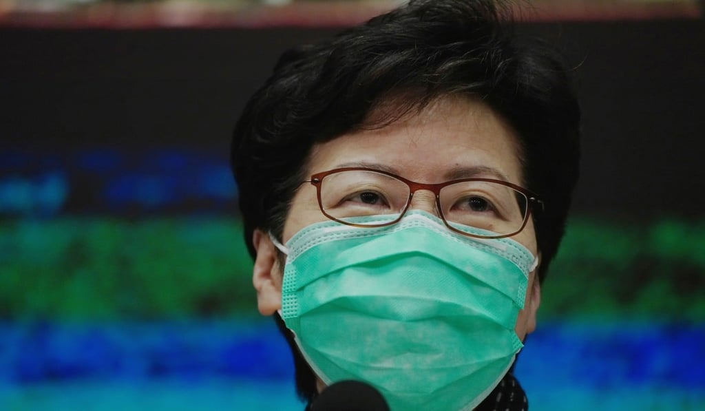Chief Executive Carrie Lam earlier openly admitted her administration’s failure in sourcing masks globally amid the coronavirus outbreak. Photo: Robert Ng Chief Executive Carrie Lam earlier openly admitted her administration’s failure in sourcing masks globally amid the coronavirus outbreak. Photo: Robert Ng
