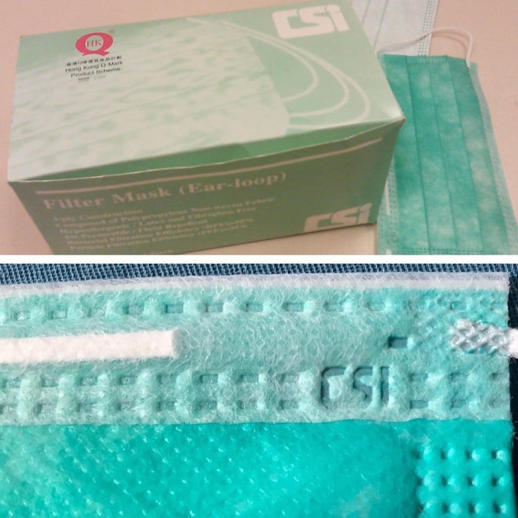 “CSI masks” are produced by Correctional Services Industries for use by various government departments. Photo: Twitter