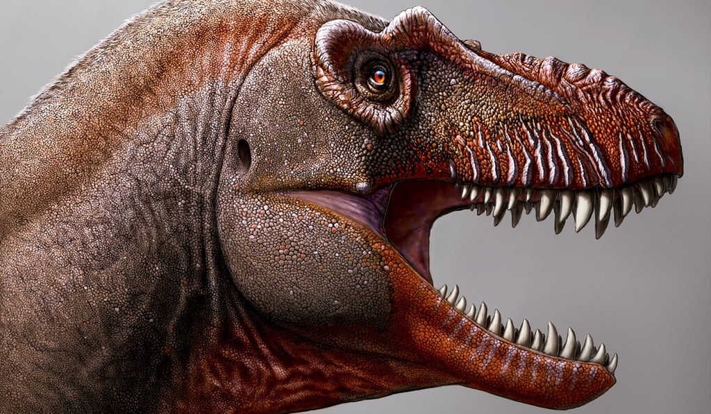 Thanatotheristes degrootorum had a long, deep snout, similar to more primitive tyrannosaurs that lived in the southern United States. Image: University of Calgary and Royal Tyrrell Museum via AFP