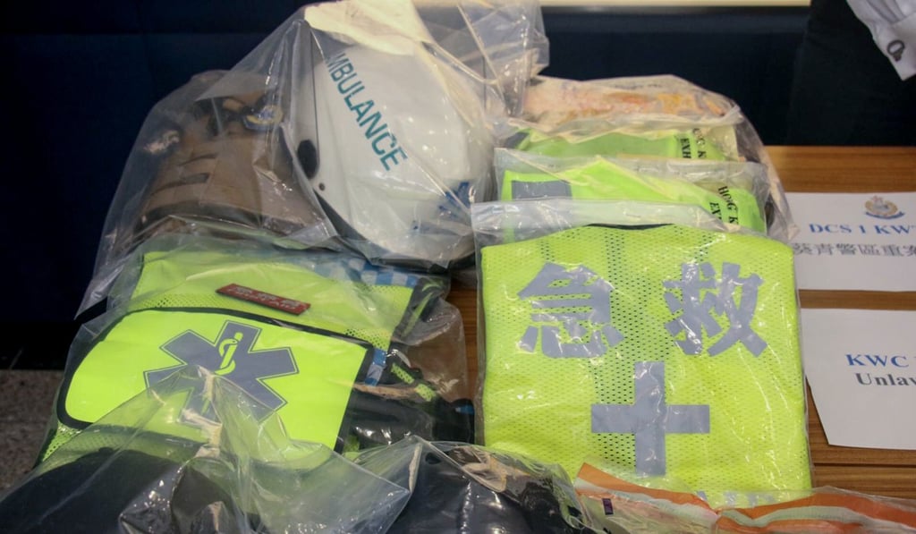 Police said they were investigating whether protesters arrested on February 12 had falsely identified themselves as first aid workers. Photo: Handout Police said they were investigating whether protesters arrested on February 12 had falsely identified themselves as first aid workers. Photo: Handout