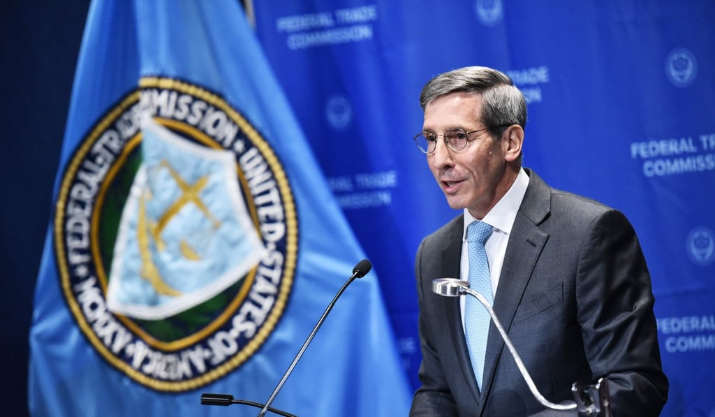 Federal Trade Commission (FTC) Chairman Joe Simon speaks during a press conference at the FTC headquarters in Washington, DC on September 4, 2019. File photo: AFP