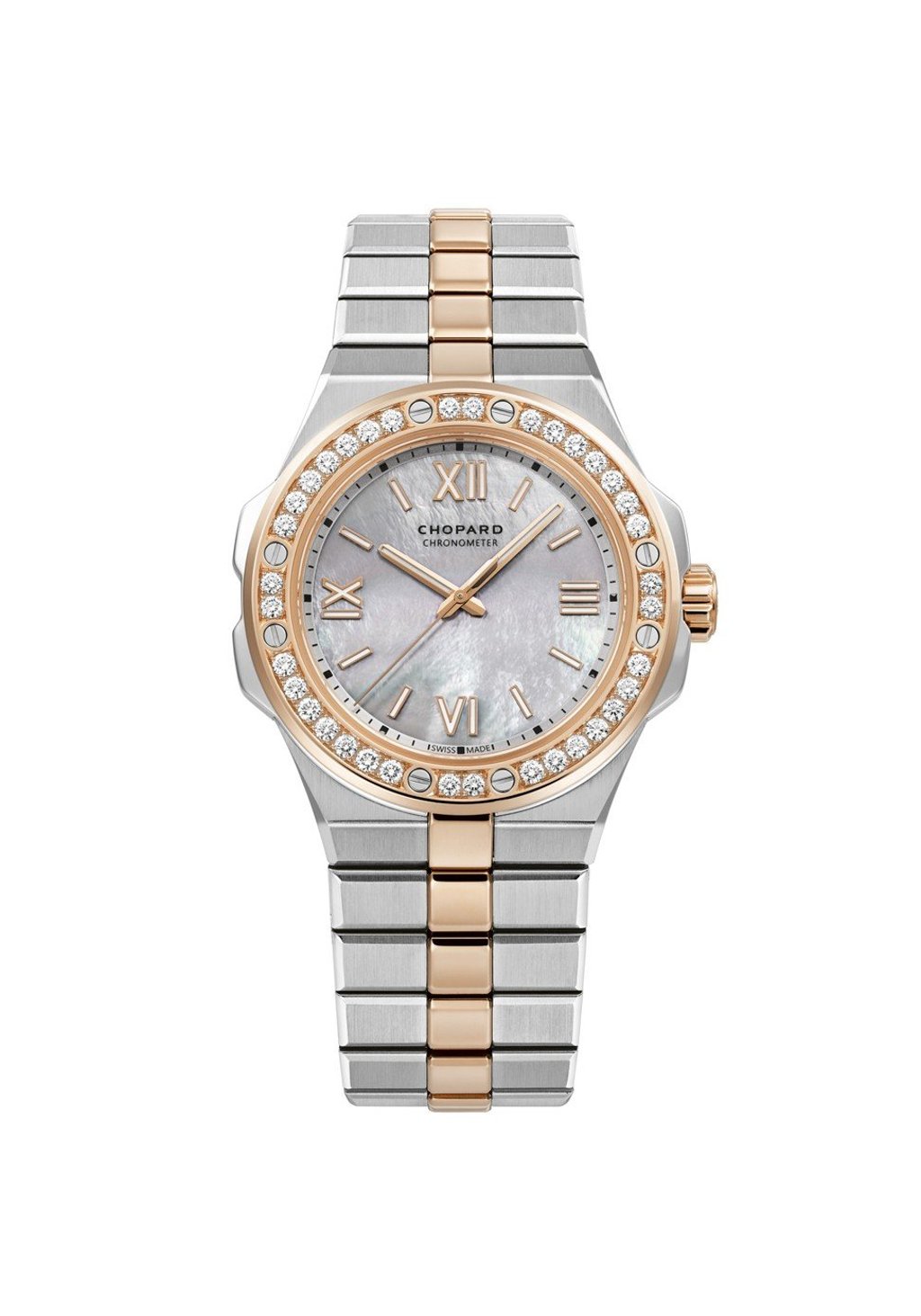 For her – Chopard’s Alpine Eagle for ladies with a diamond bezel. Photo: Chopard