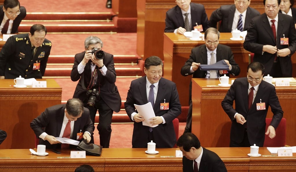 President Xi Jinping and Premier Li Keqiang attend last year’s National People's Congress at the Great Hall of the People in Beijing, China. Photo: Bloomberg