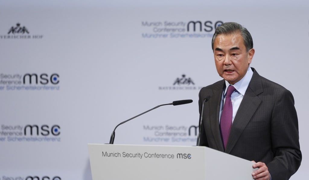 Wang Yi says China’s handling of the Covid-19 outbreak shows the strength of its system. Photo: Bloomberg Wang Yi says China’s handling of the Covid-19 outbreak shows the strength of its system. Photo: Bloomberg
