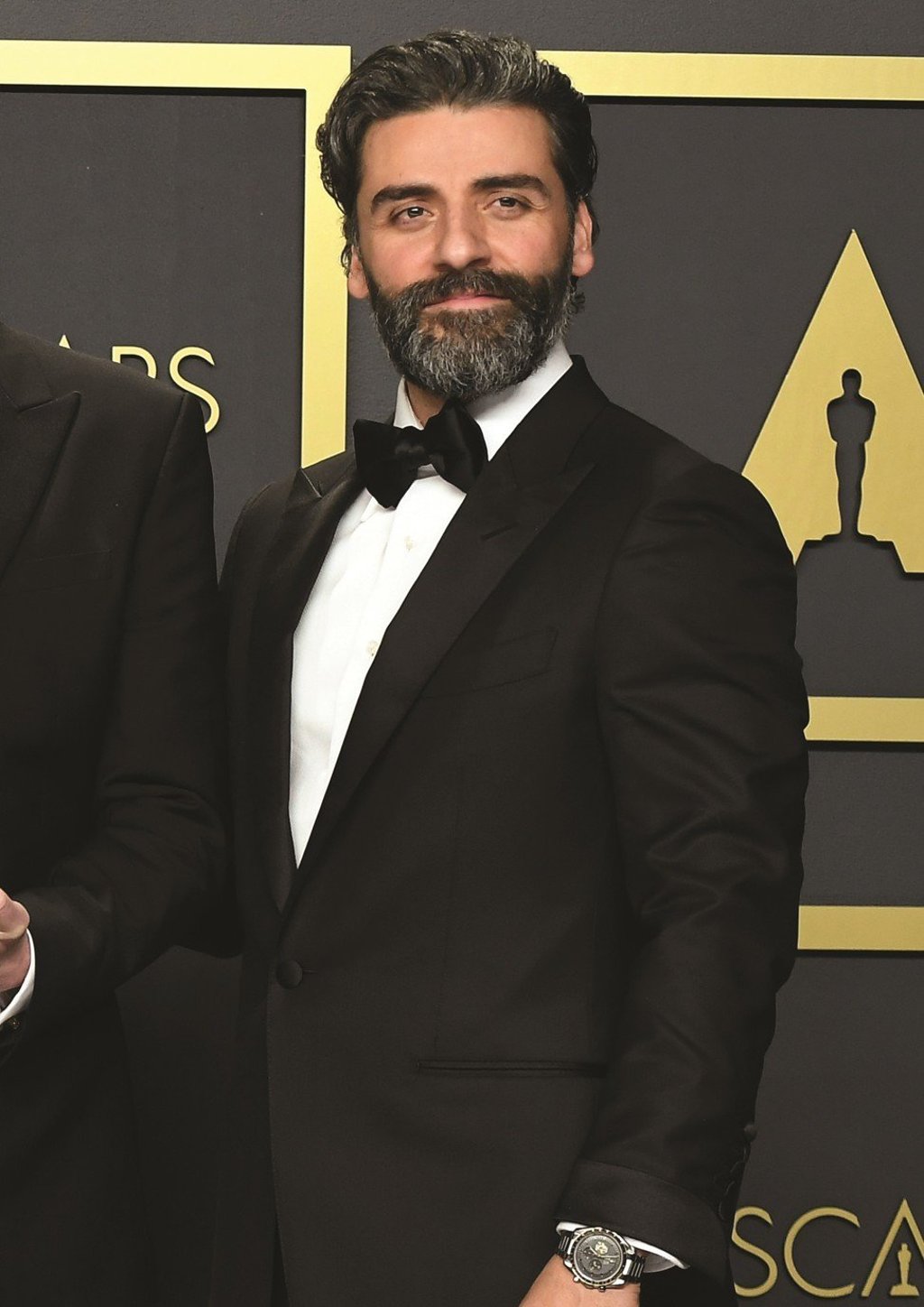 Actor Oscar Isaac at the 92nd Academy Awards, sporting a Omega Speedmaster Apollo 11 50th Anniversary Limited Edition watch. Photo: Omega Actor Oscar Isaac at the 92nd Academy Awards, sporting a Omega Speedmaster Apollo 11 50th Anniversary Limited Edition watch. Photo: Omega