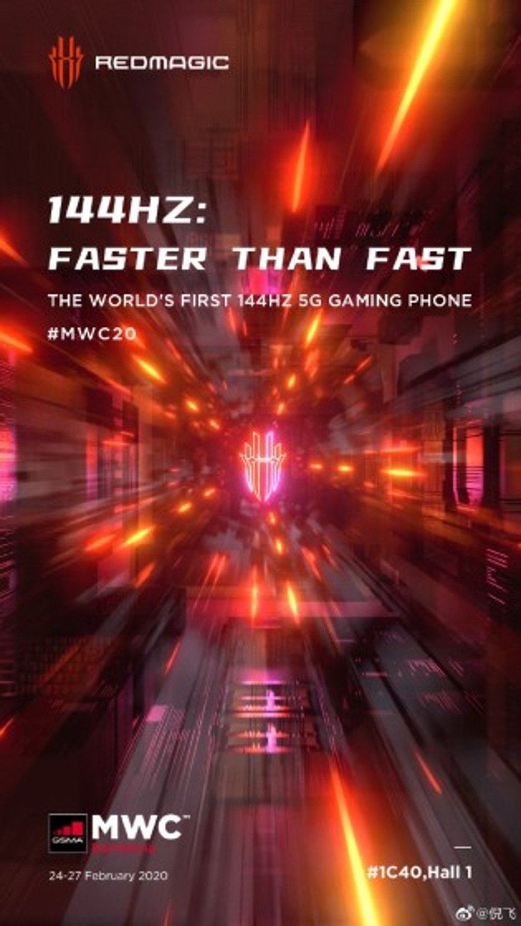 A teaser image Nubia shared to China’s Twitter-like platform Weibo showing the Red Magic 5G will have a 144Hz display. Image: Nubia A teaser image Nubia shared to China’s Twitter-like platform Weibo showing the Red Magic 5G will have a 144Hz display. Image: Nubia