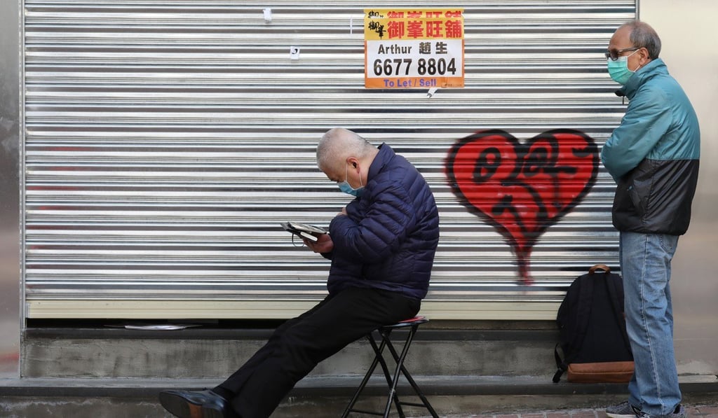 People queue for surgical masks at a Bonjour Cosmetics outlet in Causeway Bay on February 18 The queue dispersed after the shop announced on Facebook there were no more masks in stock. Photo: Nora Tam People queue for surgical masks at a Bonjour Cosmetics outlet in Causeway Bay on February 18 The queue dispersed after the shop announced on Facebook there were no more masks in stock. Photo: Nora Tam