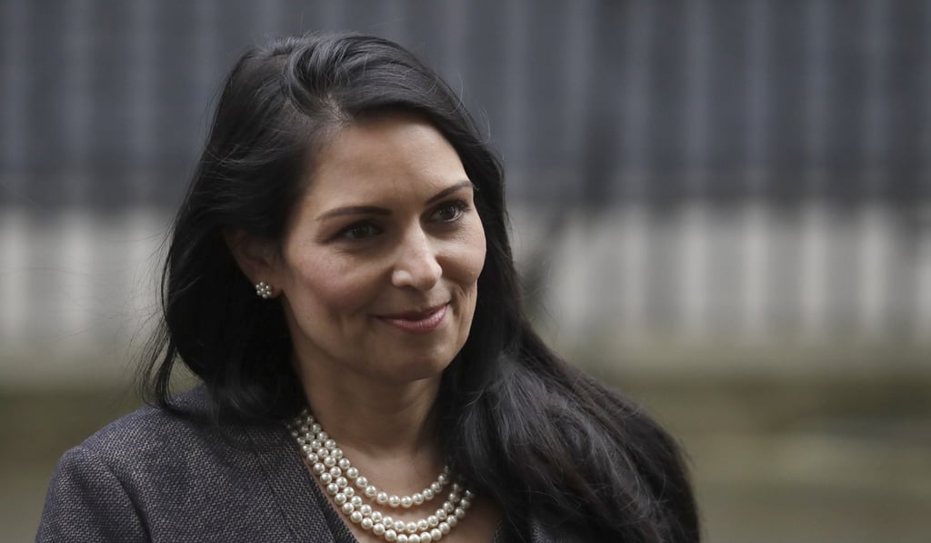 British Home Secretary Priti Patel leaves 10 Downing Street in London on Thursday. Photo: AP British Home Secretary Priti Patel leaves 10 Downing Street in London on Thursday. Photo: AP