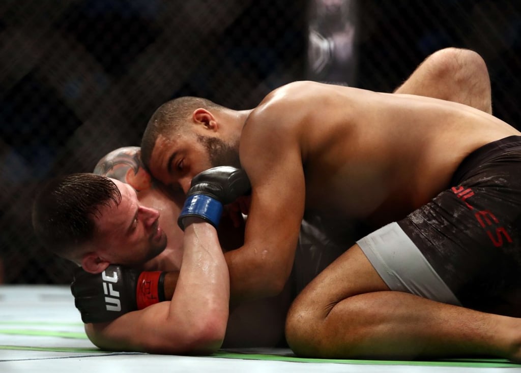 James Krause (left) and Trevin Giles in their middleweight bout during UFC 247. Photo: AFP James Krause (left) and Trevin Giles in their middleweight bout during UFC 247. Photo: AFP