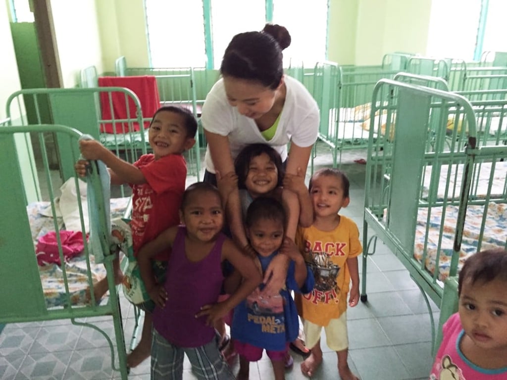Founder Conny Wong at an orphanage in Tacloban, in the Phillipines, in 2015. Founder Conny Wong at an orphanage in Tacloban, in the Phillipines, in 2015.
