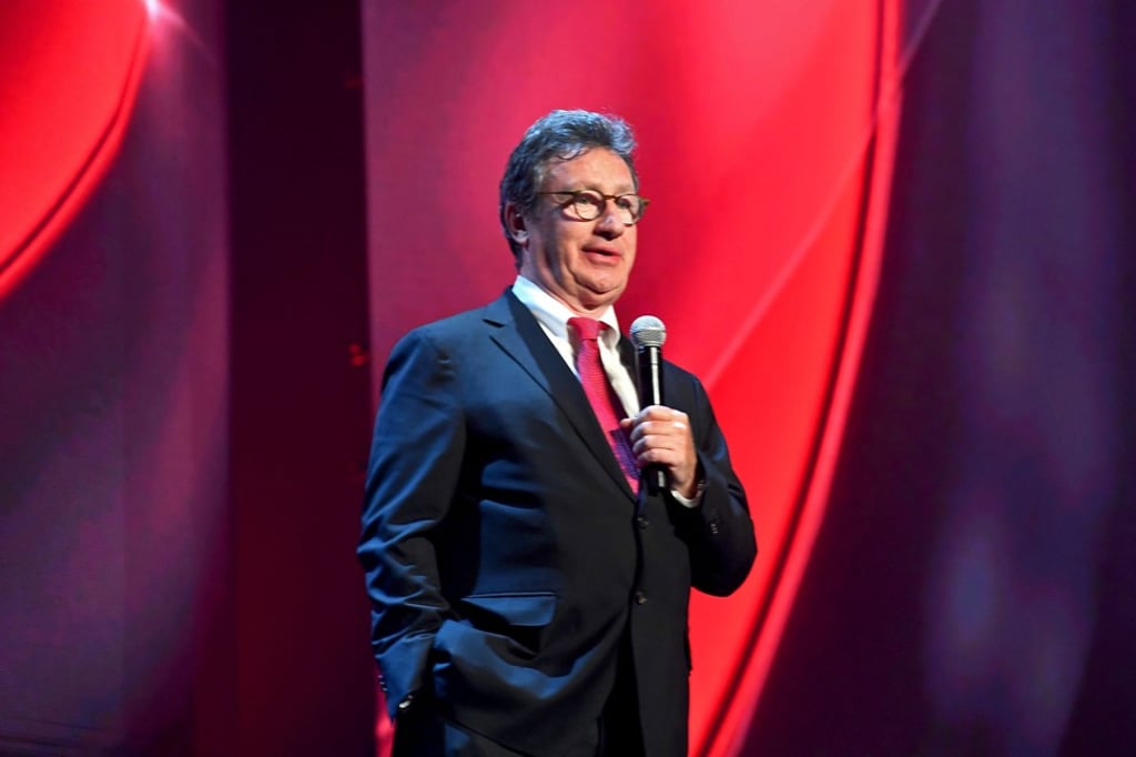 Ferrari CEO Louis Camilleri speaks at the launch of its SF1000, its Formula One car, ahead of the 2020 championship in Reggio Emilia, Italy on February 11. Photo: EPA-EFE