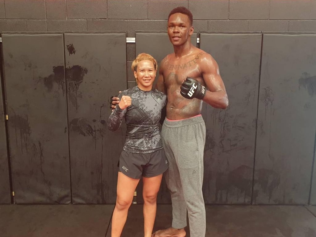 Loma Lookboonmee poses with Israel Adesanya at City Kick-boxing in Auckland. Loma Lookboonmee poses with Israel Adesanya at City Kick-boxing in Auckland.