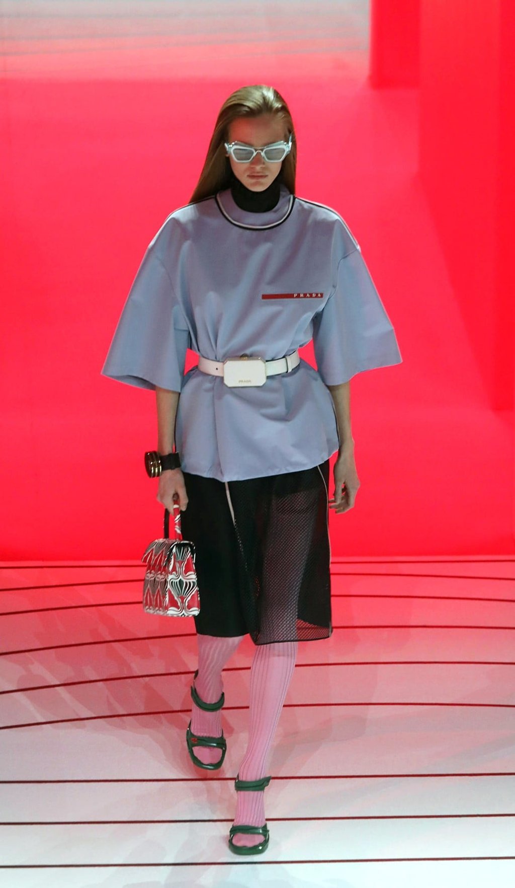 A model presents a creation by Prada during the Milan Fashion Week, in February 2020. Photo: EPA-EFE A model presents a creation by Prada during the Milan Fashion Week, in February 2020. Photo: EPA-EFE
