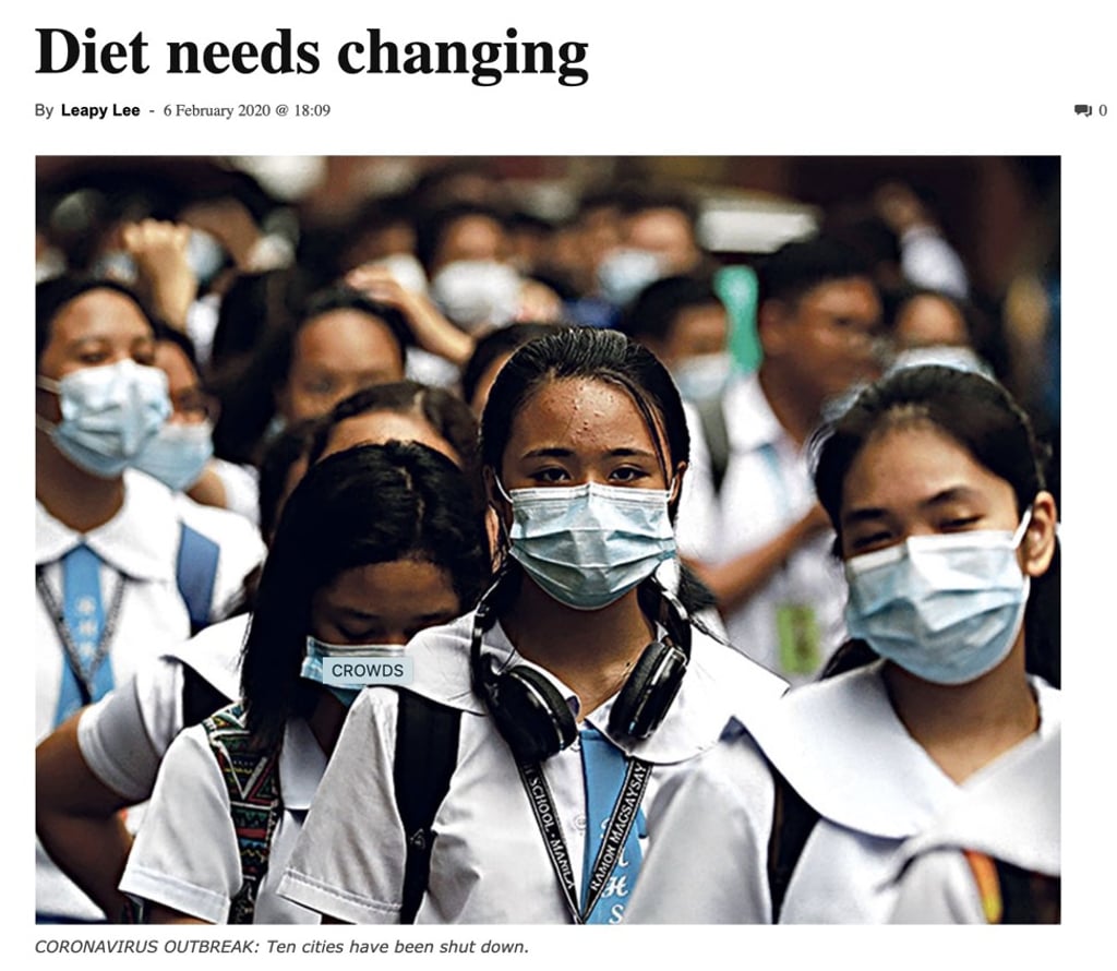 A screenshot showing the image of Manila schoolgirls chosen to illustrate Lee’s column about China. A screenshot showing the image of Manila schoolgirls chosen to illustrate Lee’s column about China.