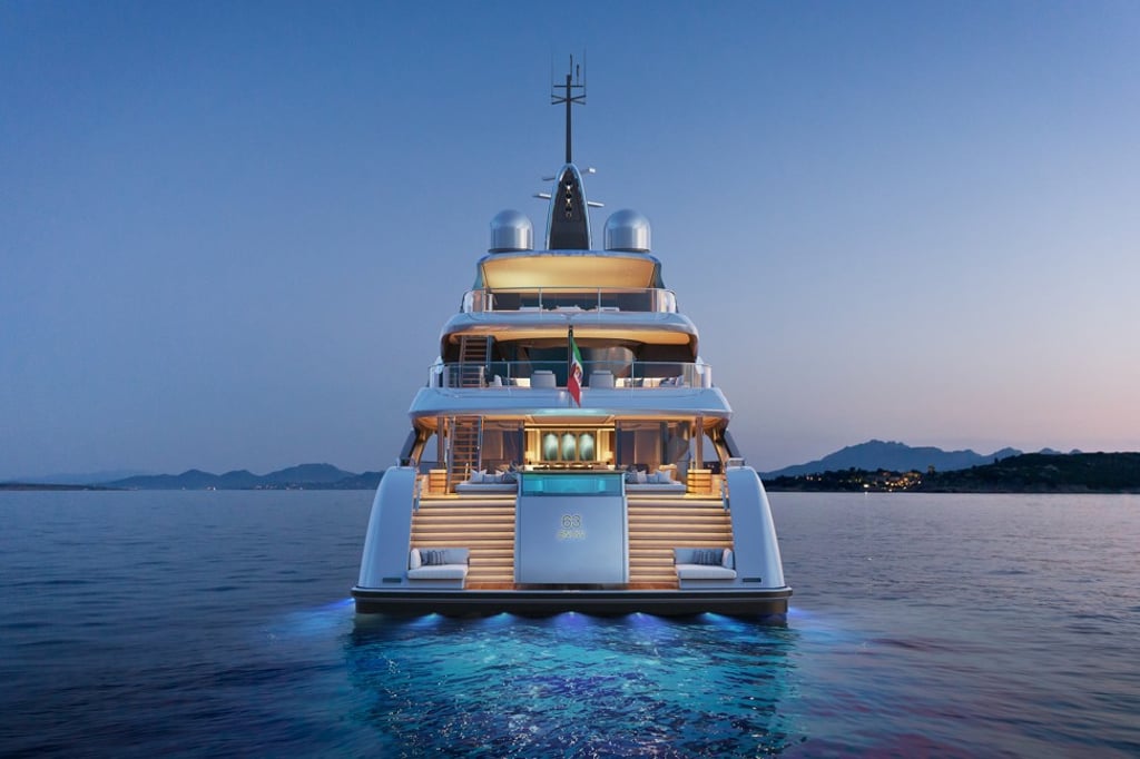 Azimut Grande S10 – Azimut is working to reduce fuel consumption by using lightweight material such as carbon fibre panels. Photo: Auzimut