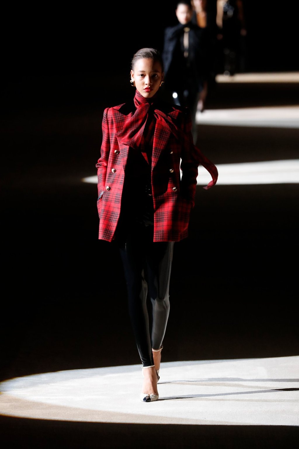 Saint Laurent presented its autumn/winter 2020-2021 ready-to-wear collections in Paris, France. Photo: Xinhua