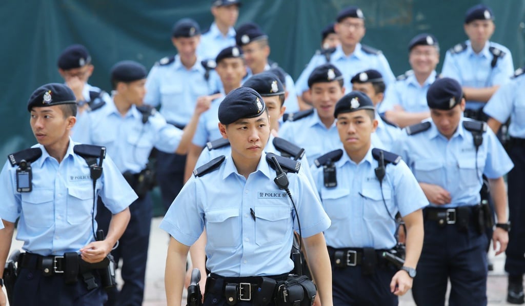 The new city budget unveiled on February 26 includes provisions that will boost the ranks of the Hong Kong Police Force by 2,500. Photo: Dickson Lee