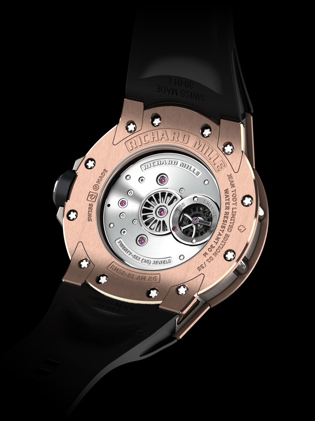 Tourbillon RM 58-01 World Timer Jean Todt Limited Edition. Photo: Richard Mille Tourbillon RM 58-01 World Timer Jean Todt Limited Edition. Photo: Richard Mille