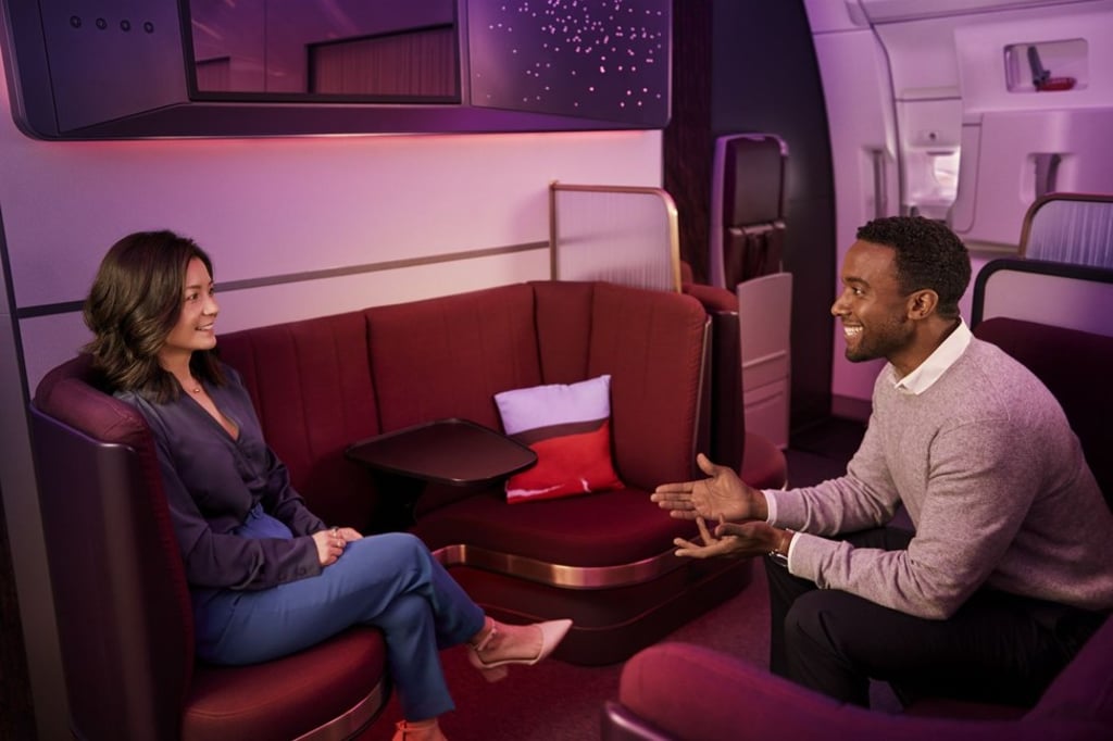 The Loft, the new lounge space in Virgin Atlantic’s upper-class cabins. Photo: Virgin Atlantic The Loft, the new lounge space in Virgin Atlantic’s upper-class cabins. Photo: Virgin Atlantic