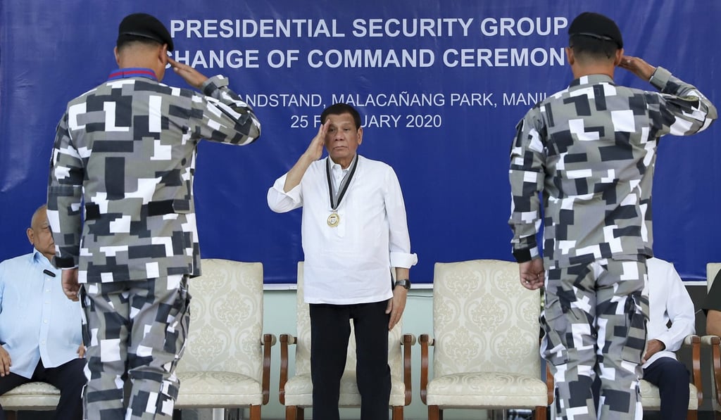Philippine President Rodrigo Duterte. Photo: Malacanang Presidential Photographers Division via AP Philippine President Rodrigo Duterte. Photo: Malacanang Presidential Photographers Division via AP