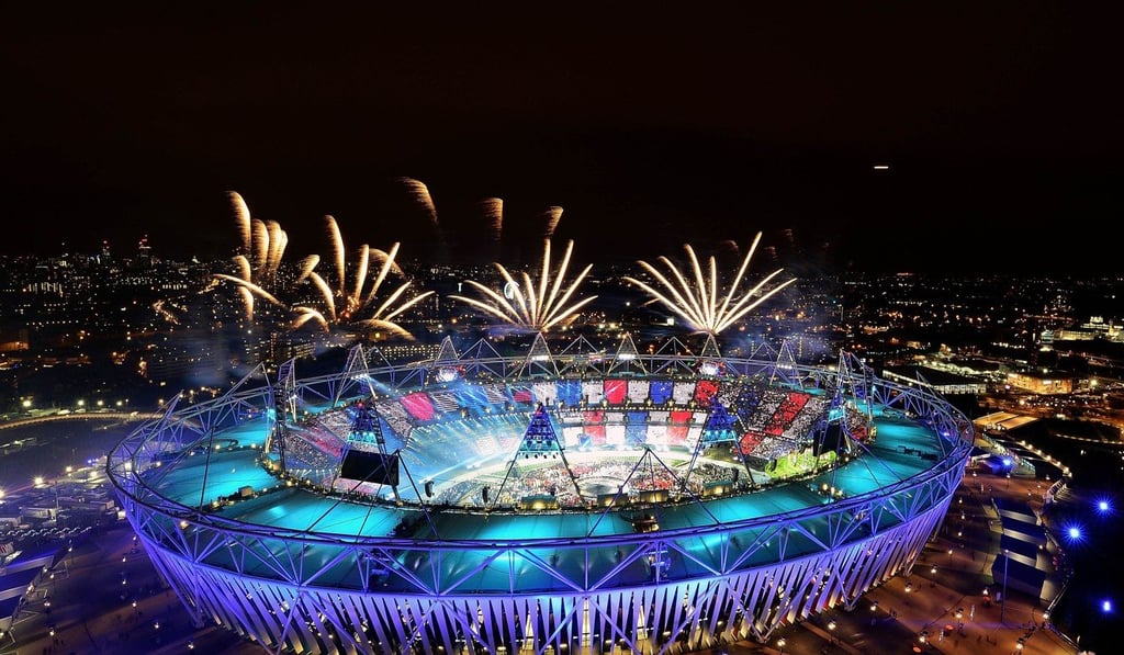 Fireworks ignite over the Olympic Stadium during the opening ceremony for the 2012 London Olympics. Photo: AFP