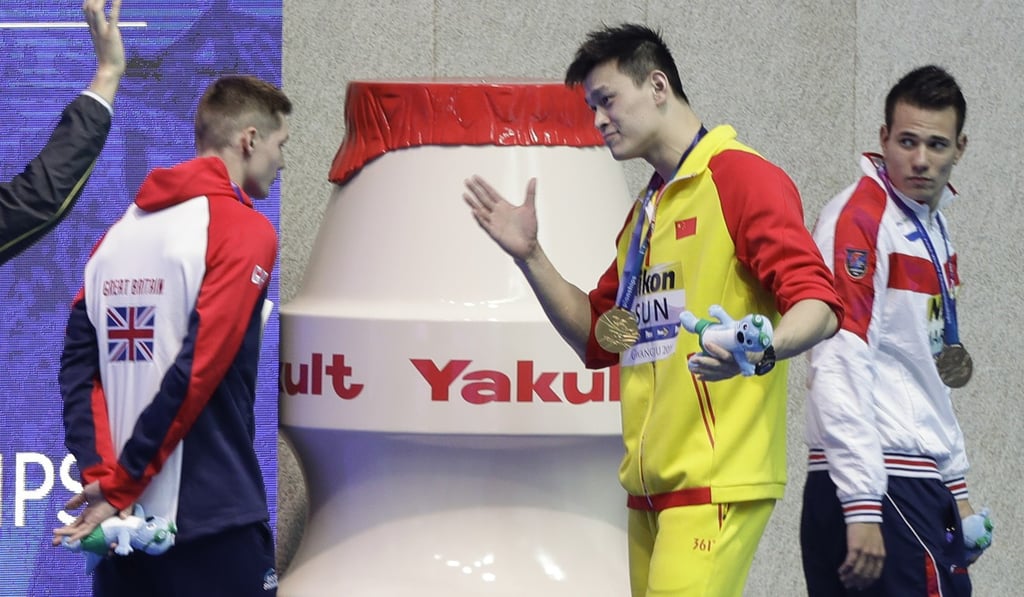 A number of Sun Yang’s wins have now been called into question. Photo: AP