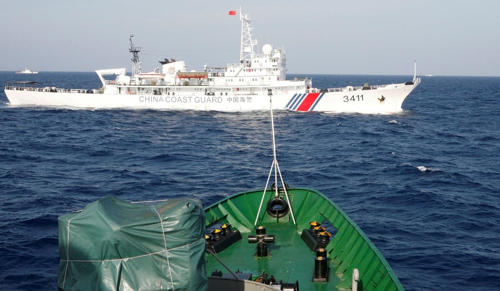 Chinese coastguard ships have been pressing Beijing’s South China Sea claims. Photo: Reuters