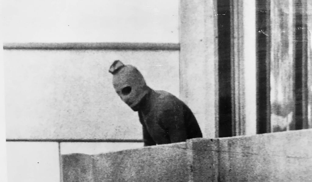 The late Russell McPhedran’s iconic photo of a terrorist at the Munich Olympic Games.