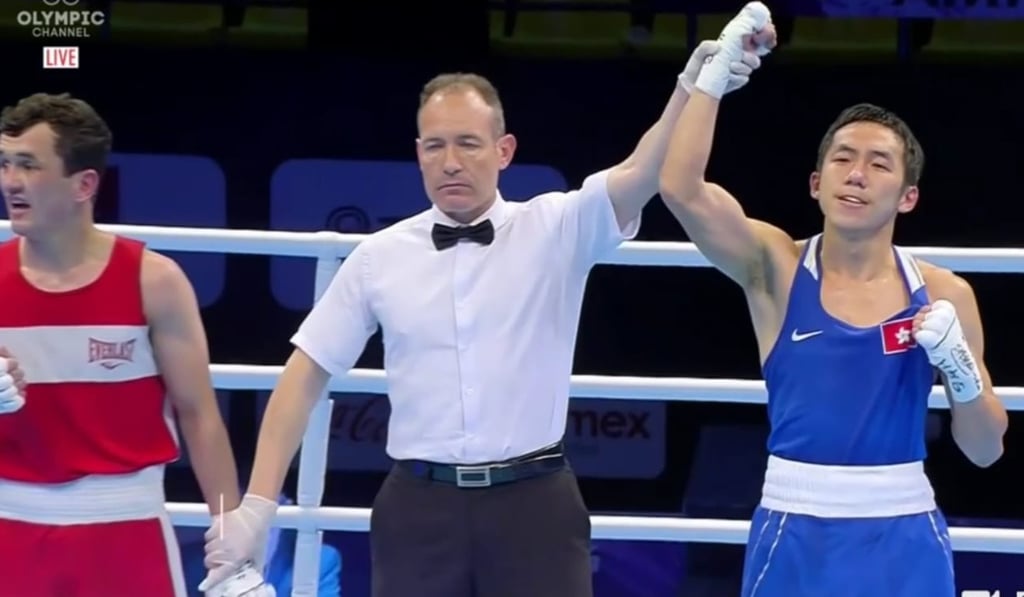 Rex Tso celebrates winning his last-16 bout in Amman, Jordan. Photo: Olympic Channel