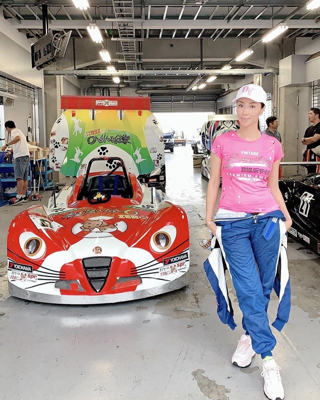 Denise Yeung posing with her car at the Fuji Speedway in Japan. Photo: @deniseyeung888/Instagram Denise Yeung posing with her car at the Fuji Speedway in Japan. Photo: @deniseyeung888/Instagram