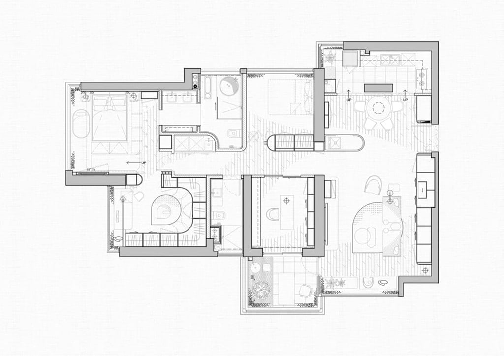 The floor plan of the apartment. Photo: Wesley Liu
