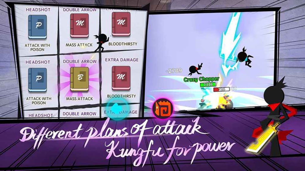 A screenshot of attack options in martial arts-themed casual mobile game Combat of Hero, published by ByteDance subsidiary Ohayoo. Photo: Handout A screenshot of attack options in martial arts-themed casual mobile game Combat of Hero, published by ByteDance subsidiary Ohayoo. Photo: Handout