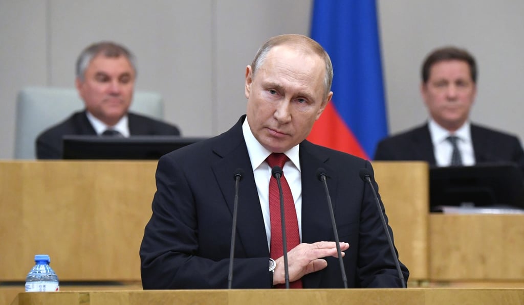 Russian President Vladimir Putin in Moscow, Russia on Tuesday. Photo: EPA-EFE