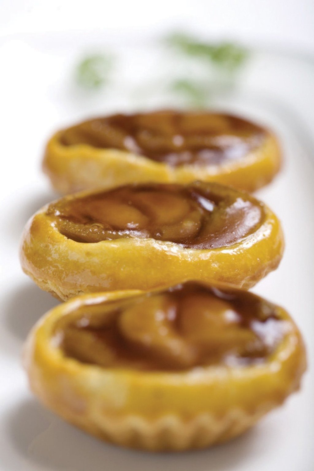 Baked whole abalone puff with diced chicken. Baked whole abalone puff with diced chicken.