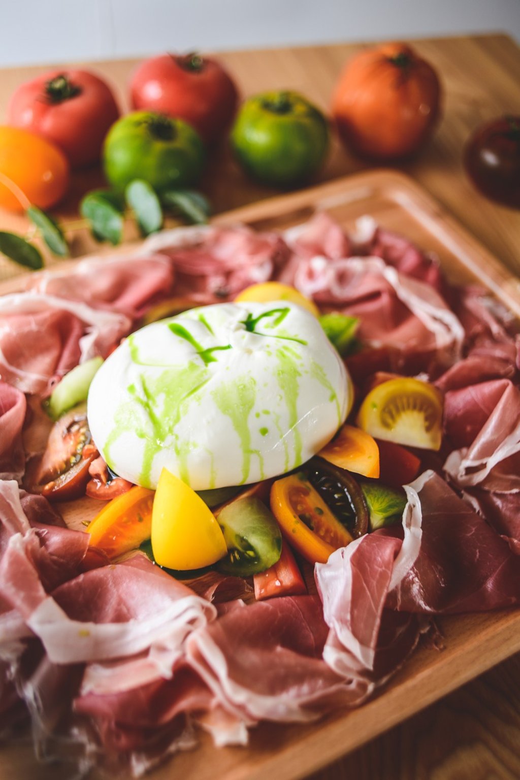 Burrata and Parma ham at Lucale. Photo: Handout Burrata and Parma ham at Lucale. Photo: Handout