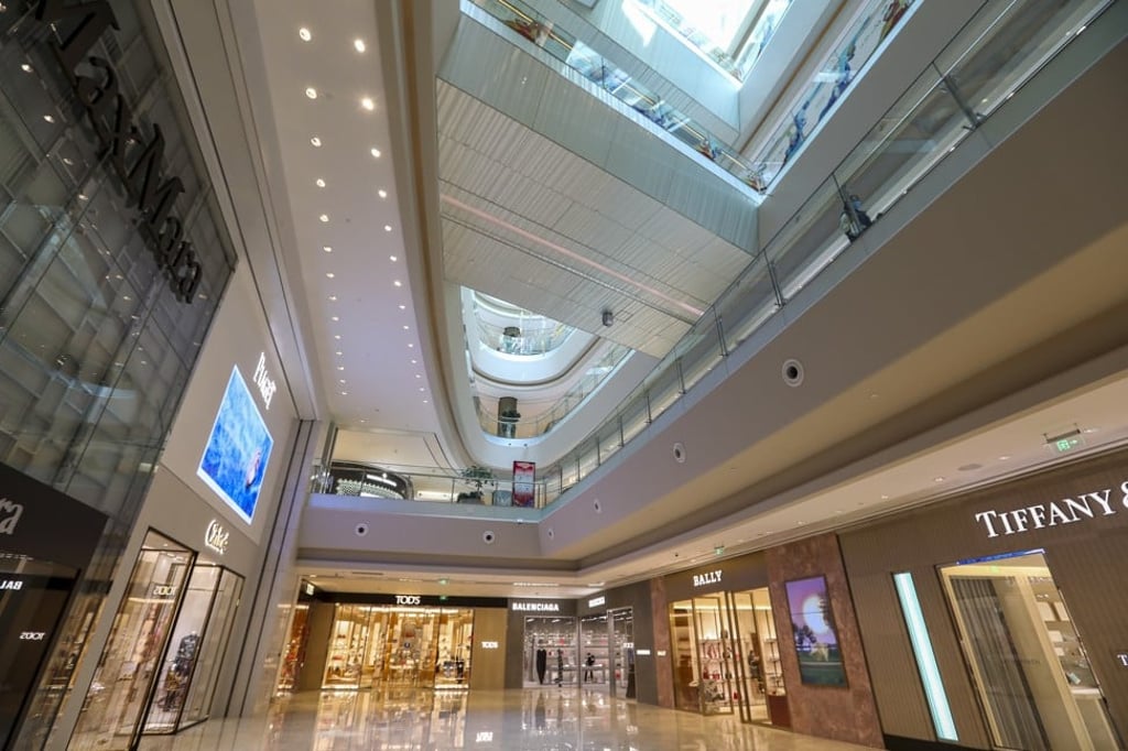 An empty high-end shopping centre in the central business area (CBD) in downtown Beijing on February 10, 2020 – the first working day after the Lunar New Year holiday. Photo: SCMP / Simon Song