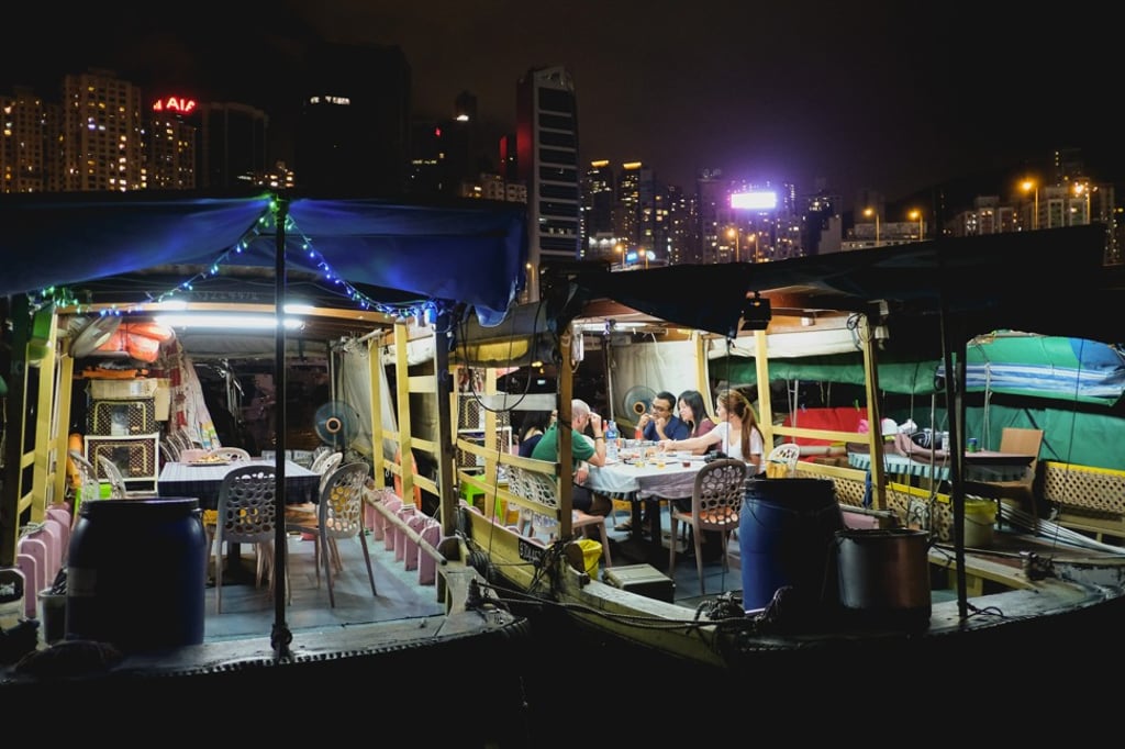 A Humid with a Chance of Fishballs tour group at a sampan restaurant, in Causeway Bay.Photo: Humid with a Chance of Fishballs Tours A Humid with a Chance of Fishballs tour group at a sampan restaurant, in Causeway Bay.Photo: Humid with a Chance of Fishballs Tours