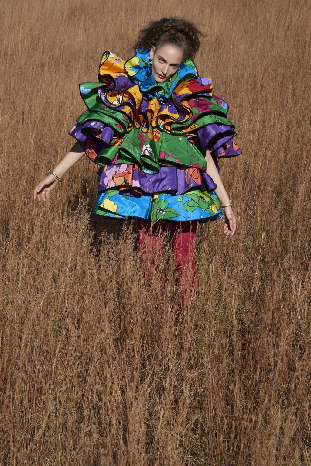 Marc Jacobs dress and shoes, prices on request; We Love Colors tights, price on request; Chopard earrings, price on request; David Yurman bracelets, prices on request. Photo: Mark Squires